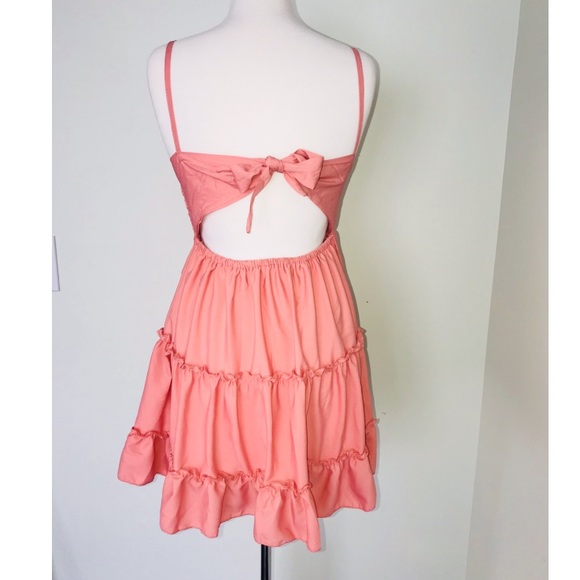 Sweet Threads V-Neck Sleeveless Flowy Dress Blush - Picture 4 of 8